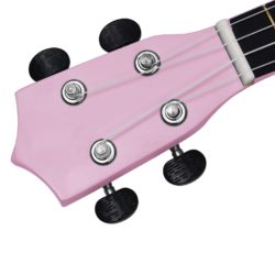 Sopran-ukulele sett med veske for barn rosa 23″