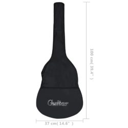 vidaXL Gitarveske for 4/4 klassisk gitar svart 100×37 cm stoff