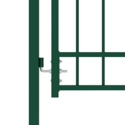 Hageport med pigger stål 100×125 cm grønn