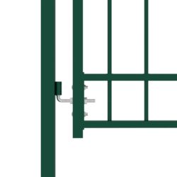 Hageport med pigger stål 100×100 cm grønn