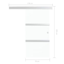 Skyvedør med myke dørstopper ESG-glass og aluminium 76×205 cm