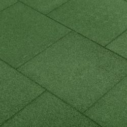 vidaXL Fallunderlag 24 stk gummi 50x50x3 cm grønn