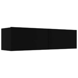 TV-benk svart 120x30x30 cm sponplate