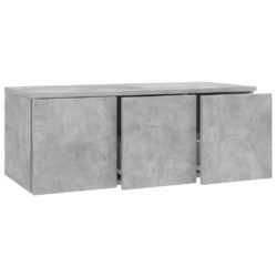 TV-benk betonggrå 80x34x30 cm sponplate