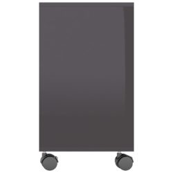 Sidebord høyglans grå 70x35x55 cm konstruert tre