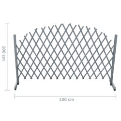 vidaXL Espaliergjerde heltre gran 1,8×1 m grå
