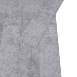 vidaXL PVC-gulvplanker 5,02 m² 2 mm selvklebende sementgrå