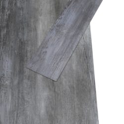 PVC-gulvplanker 5,02 m² 2 mm selvklebende blank grå