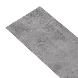 Ikke-klebende PVC-gulvplanker 5,26 m² 2 mm sementbrun