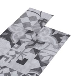PVC gulvplanker 4,46 m² 3 mm selvklebende grått mønster