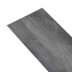 Ikke-klebende PVC-gulvplanker 4,46 m² 3 mm skinnende grå