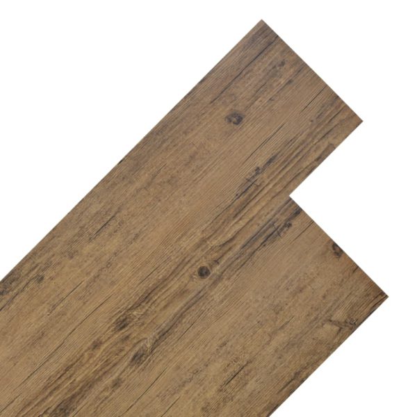 vidaXL Ikke-klebende PVC-gulvplanker 4,46 m² 3 mm valnøttbrun