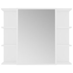 Speilskap til baderom hvit 80×20,5×64 cm sponplate