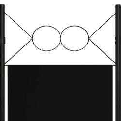 Romdeler 3 paneler svart 120×180 cm