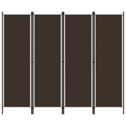 vidaXL Romdeler 4 paneler brun 200×180 cm