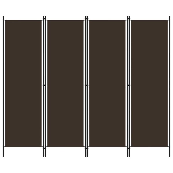 vidaXL Romdeler 4 paneler brun 200×180 cm