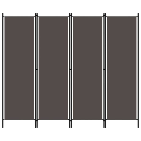 vidaXL Romdeler 4 paneler antrasitt 200×180 cm