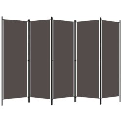 Romdeler med 5 paneler antrasitt 250×180 cm