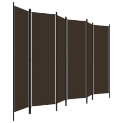 Romdeler med 6 paneler brun 300×180 cm