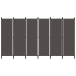 vidaXL Romdeler med 6 paneler antrasitt 300×180 cm
