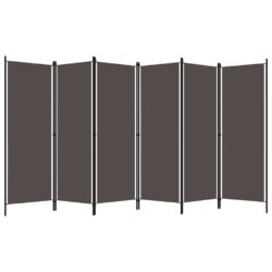 vidaXL Romdeler med 6 paneler antrasitt 300×180 cm