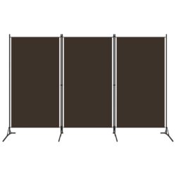 vidaXL Romdeler 3 paneler brun 260×180 cm