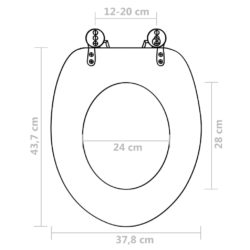 vidaXL WC Toalettsete med lokk MDF stranddesign