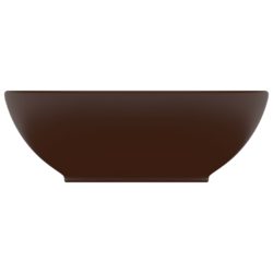 Luksuriøs servant ovalformet matt mørkebrun 40×33 cm keramisk
