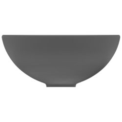 Luksuriøs servant rund matt mørkegrå 32,5×14 cm keramisk
