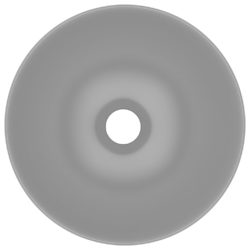 vidaXL Baderomsservant keramisk grå rund