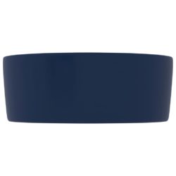 Luksuriøs servant rund matt mørkeblå 40×15 cm keramisk