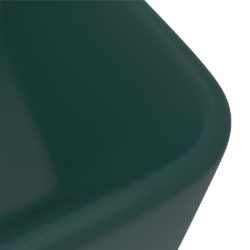 vidaXL Luksuriøs servant matt mørkegrønn 41x30x12 cm keramisk