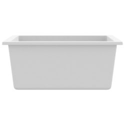 vidaXL Kjøkkenvask med overløpshull hvit granitt