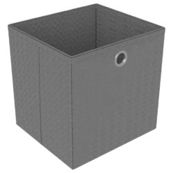Displayhylle med 5 kuber og bokser svart 103x30x72,5 cm stoff