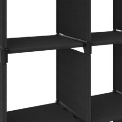 Displayhylle med 9 kuber svart 103x30x107,5 cm stoff