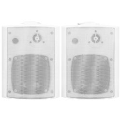 vidaXL Vegghengte stereohøyttalere 2 stk hvit innendørs utendørs 100 W