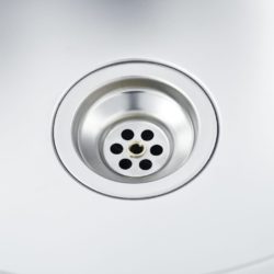 Kjøkkenvask med avløpssett sølv 600x600x155 mm rustfritt stål