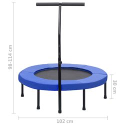 Trim-trampoline med håndtak og sikkerhetspute 102 cm