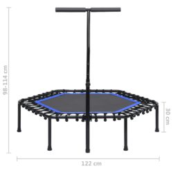 vidaXL Trim-trampoline med håndtak 122 cm