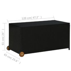 Hageboks svart 120x65x61 cm polyrotting