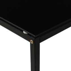 Sidebord svart 40x40x60 cm herdet glass