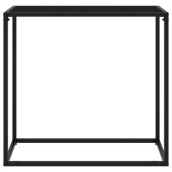 Konsollbord svart 80x35x75 cm herdet glass