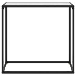 Konsollbord hvit 80x35x75 cm herdet glass