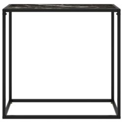 Konsollbord svart 80x35x75 cm herdet glass