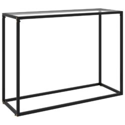 Konsollbord gjennomsiktig 100x35x75 cm herdet glass