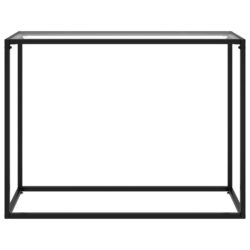 Konsollbord gjennomsiktig 100x35x75 cm herdet glass