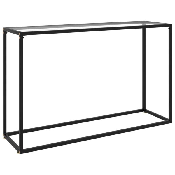 vidaXL Konsollbord gjennomsiktig 120x35x75 cm herdet glass
