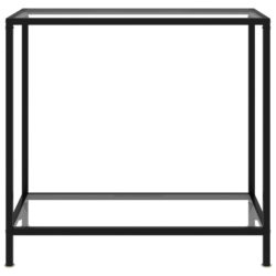 Konsollbord gjennomsiktig 80x35x75 cm herdet glass