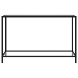 Konsollbord gjennomsiktig 120x35x75 cm herdet glass