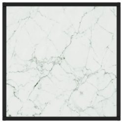 vidaXL Salongbord svart med hvitt marmorglass 60x60x35 cm